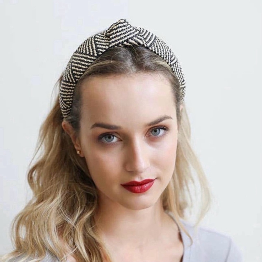 Black and white headband
